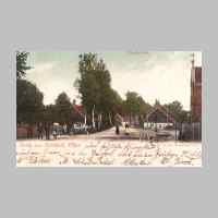 022-0066 Alte Postkarte Goldbach. Sie zeigt die Dorfpartie vor der Post und der Kleinbahnstation. Ist wohl die erste Ansichtskarten von Goldbach..jpg
